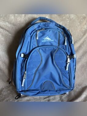 High Sierra Periwinkle Blue Backpack Many Compartments School Ready Big